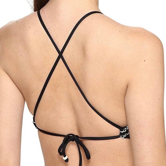 Ralph Lauren Desert Crochet Stripe High Neck Swim Bikini Top - Picture 9 of 11